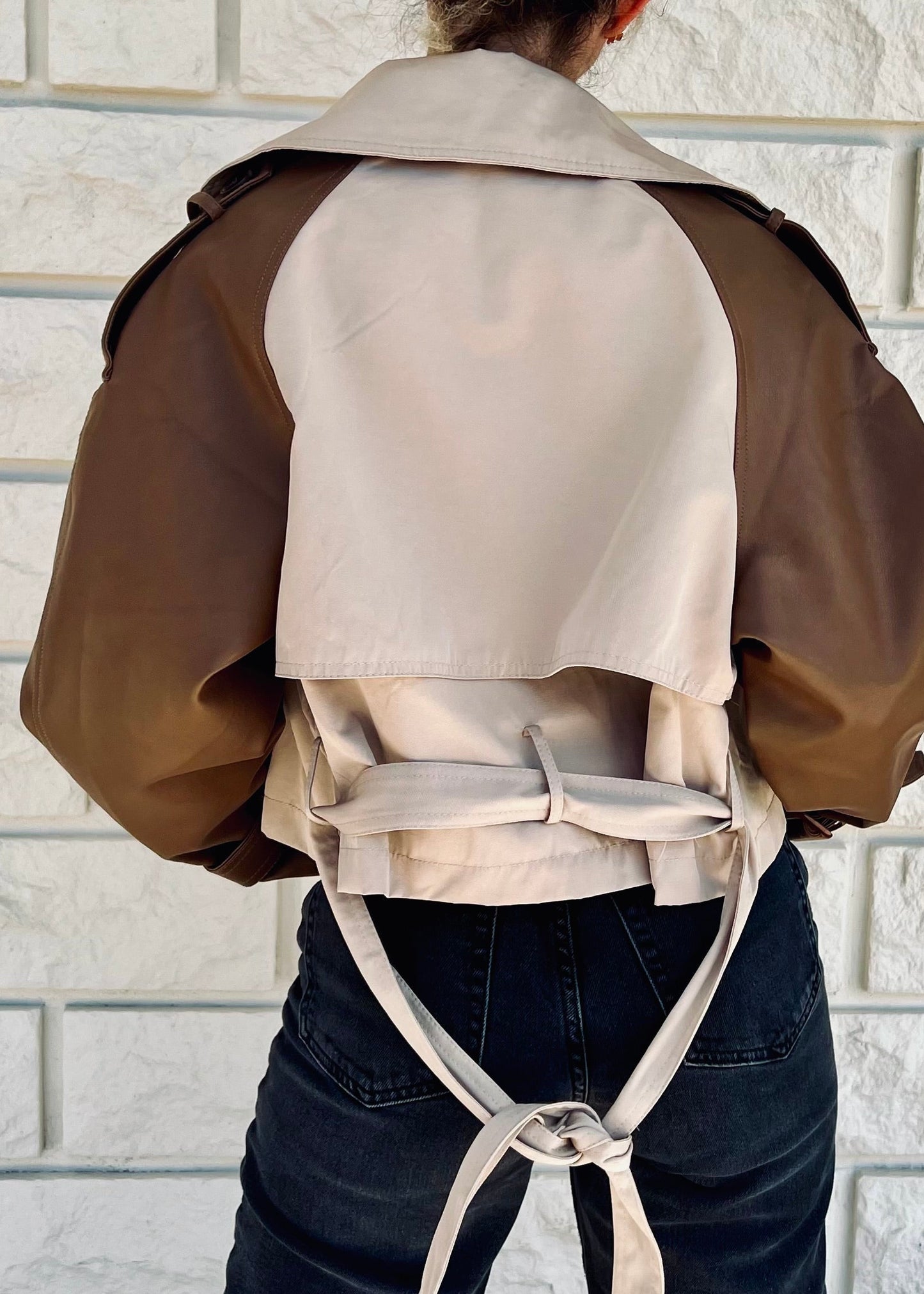 TRENCH BI-MATIERE